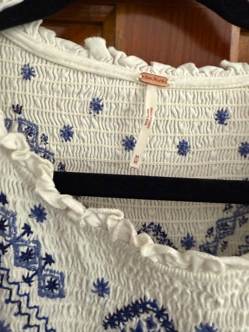 Free People Holly Embroidered 100% Cotton Top (Medium) - Picture 7 of 8